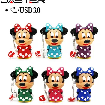 

JASTER 3.0 Minnie usb flash Drive Drives pendrive 64G 32G 16GB 8GB 4GB certoon mouse keychain usb 3.0 memory stick free shipping