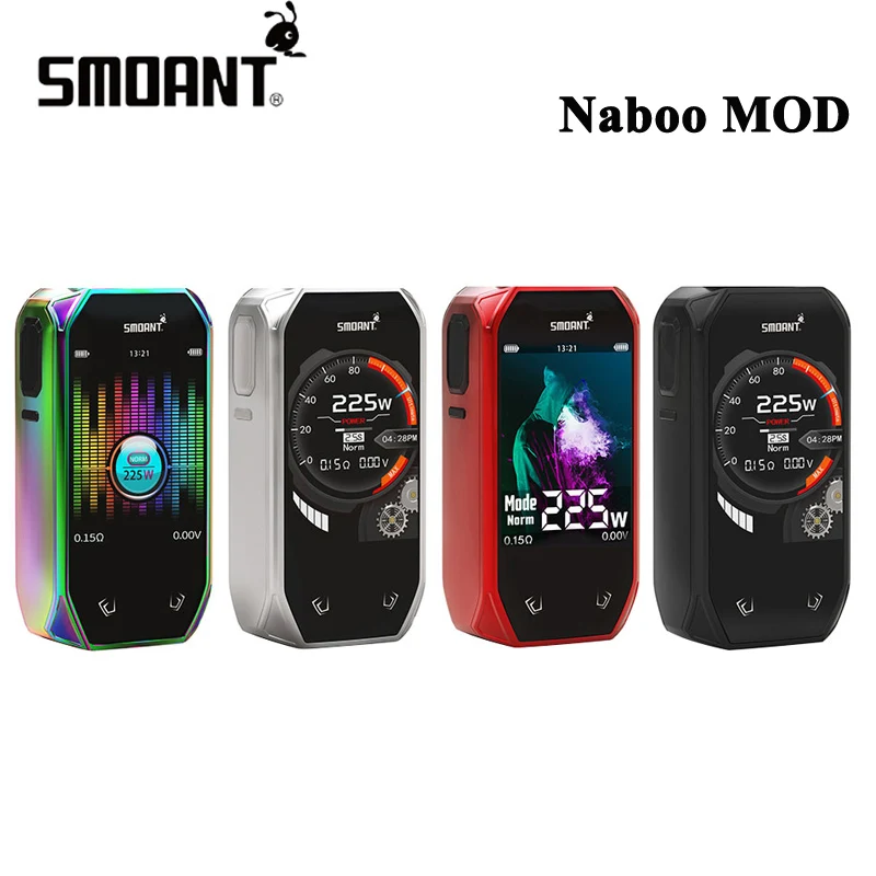 Original Smoant Naboo 225W Box MOD 2.4 Inch Colorful Screen 2+1 UI Electronic Cigarette Vape Support Naboo Tank VS Charon Mini
Original Smoant Naboo 225W Box MOD 2.4 Inch Colorful Screen 2+1 UI Electronic Cigarette Vape Support Naboo Tank VS Charon Mini
