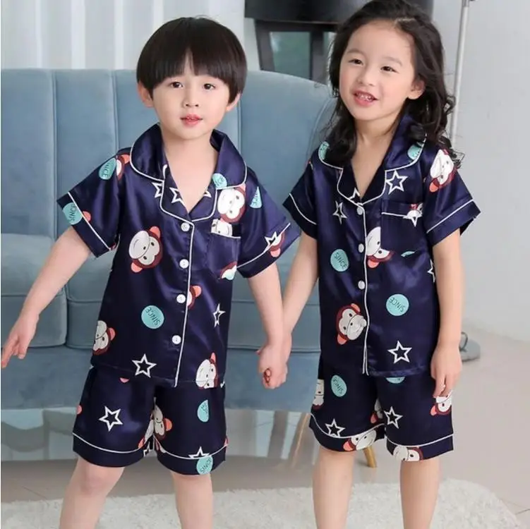 Children Silk Cotton Children's Suit Short-sleeved Home Wear Girls Sleepwear Kids Baby Loungewear Girls Summer Thin Pajama set
Children Silk Cotton Children's Suit Short-sleeved Home Wear Girls Sleepwear Kids Baby Loungewear Girls Summer Thin Pajama set