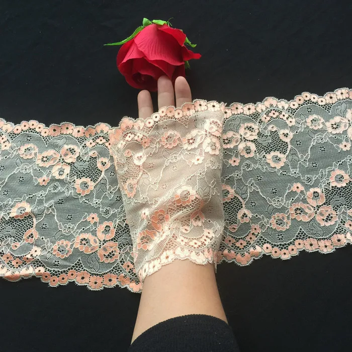 NEW Nud +Orange Pink Lace Trim 18cm Stretch Elastic Lace Ribbon Fabric DIY Garment Accessories Sewing Trim Wedding Decoration
NEW Nud +Orange Pink Lace Trim 18cm Stretch Elastic Lace Ribbon Fabric DIY Garment Accessories Sewing Trim Wedding Decoration