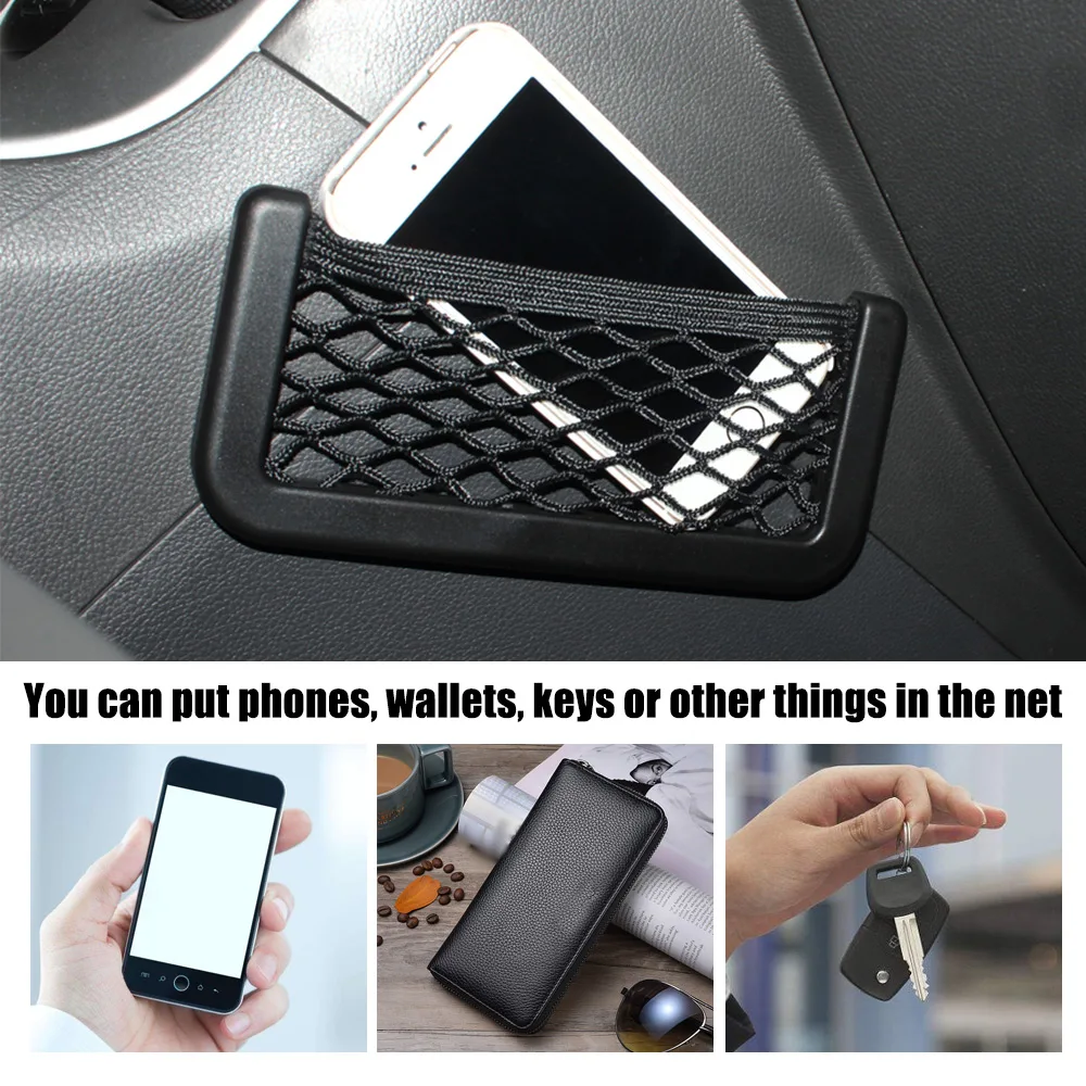 Universal Car Net Bag Phone Holder Storage Pocket Organizer Car Mesh Net Holder Pocket for wallet, keys, pens, and things
Universal Car Net Bag Phone Holder Storage Pocket Organizer Car Mesh Net Holder Pocket for wallet, keys, pens, and things