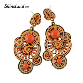 Shineland High Quality Vintage Ethnic Women trendy Crystal Rhinestone Carved Large Beads Pendants Drop Earrings Jewelry
Shineland High Quality Vintage Ethnic Women trendy Crystal Rhinestone Carved Large Beads Pendants Drop Earrings Jewelry
