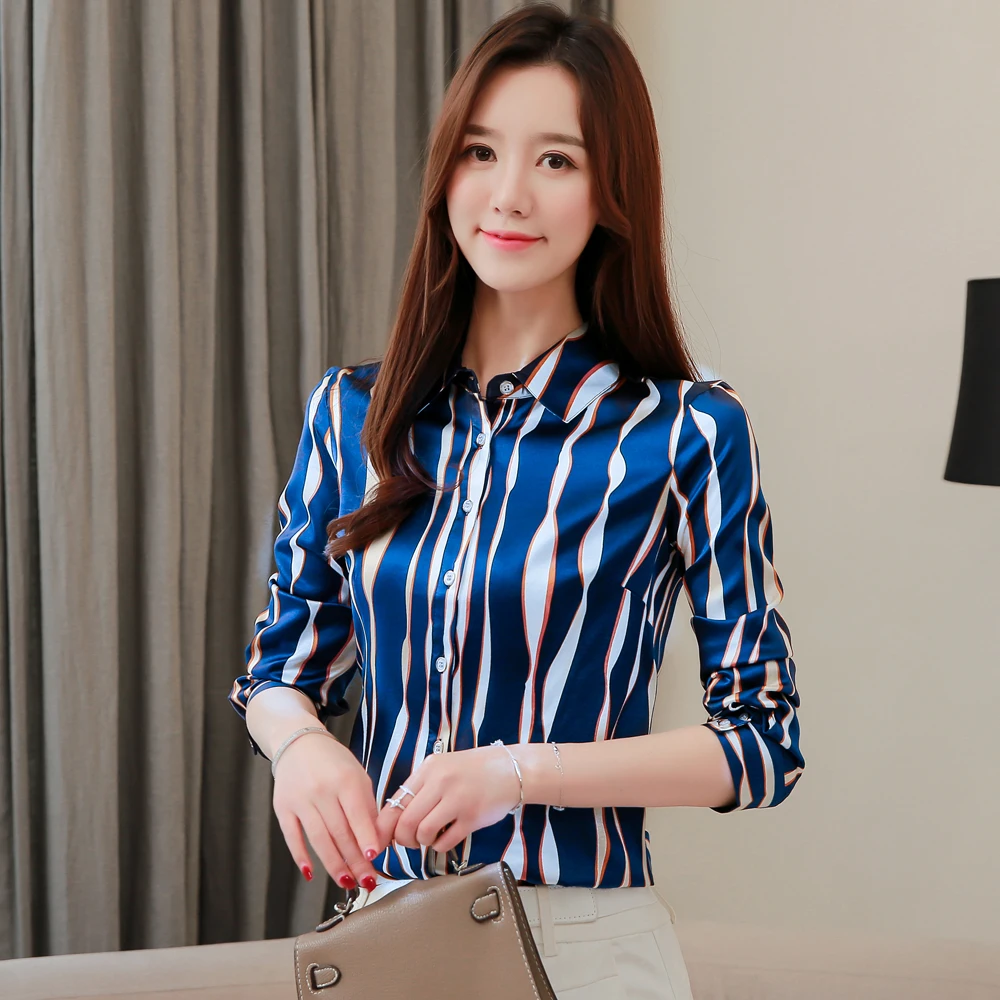 Women's Office Lady Blouses Shirt Top Plus Size 3XL Blue Elegant Long Sleeve Feminine Blouse Tops 2019 Summer Wear Ladies Shirts
Women's Office Lady Blouses Shirt Top Plus Size 3XL Blue Elegant Long Sleeve Feminine Blouse Tops 2019 Summer Wear Ladies Shirts
