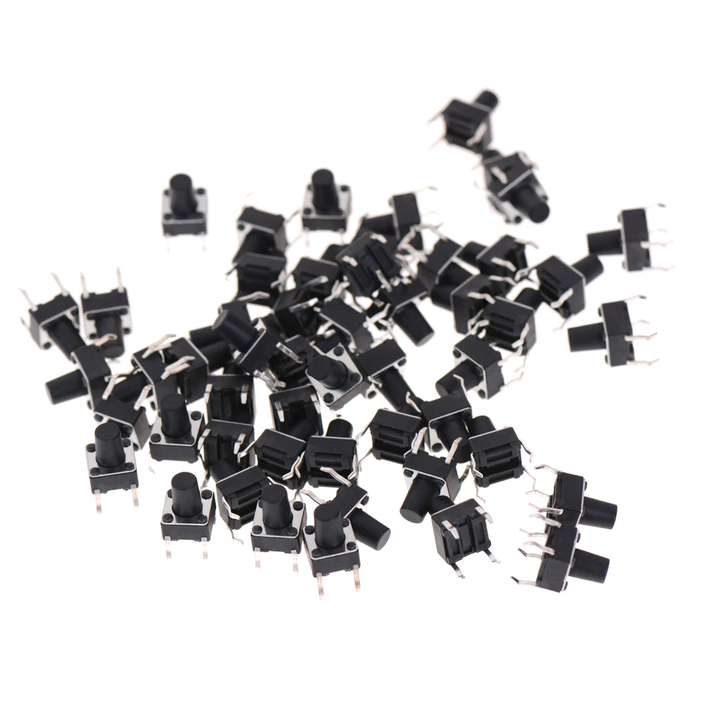 50pcs/lot 6x6x8MM 4PIN Tactile Tact Push Button Micro Switch Direct Self-Reset Wholesale Tactile Switch
50pcs/lot 6x6x8MM 4PIN Tactile Tact Push Button Micro Switch Direct Self-Reset Wholesale Tactile Switch