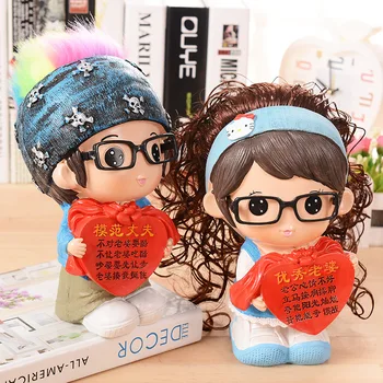 Piggy Bank Lovely Doll Toy Money Box Saving Coins Cash Bank Box for Kids Gift Model Husband Excellent Wife Fashion Resin Craft
Piggy Bank Lovely Doll Toy Money Box Saving Coins Cash Bank Box for Kids Gift Model Husband Excellent Wife Fashion Resin Craft