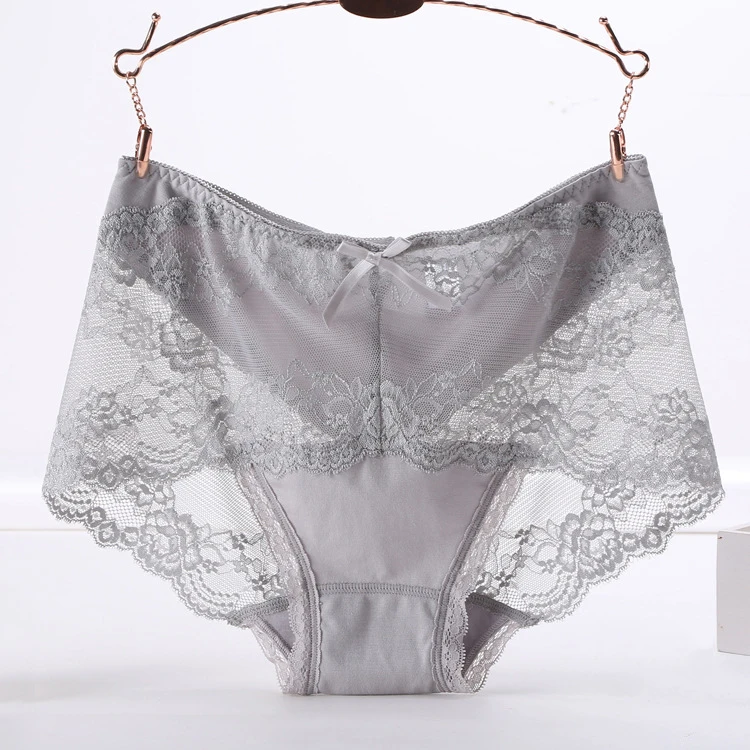 Plus Size Brief Women Underwear XXl XXXL XXXXL Sexy Lace Transparent Panties Cotton Comfortable Ladies Panty Mid-Rise Hollow Out344