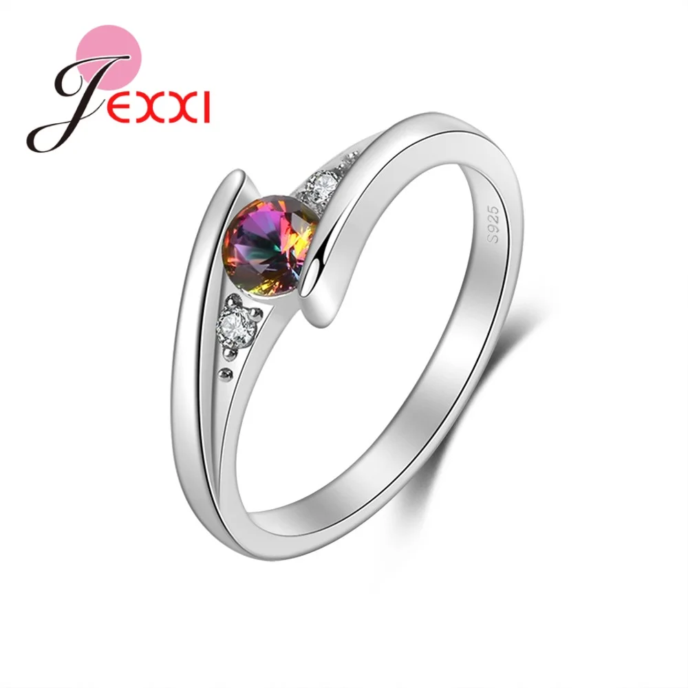 JEXXI Hot Promotion Solid 925 Sterling Silver Minimalist Finger Ring Charming Colorful Jewelry for Women Female Wedding Party
JEXXI Hot Promotion Solid 925 Sterling Silver Minimalist Finger Ring Charming Colorful Jewelry for Women Female Wedding Party