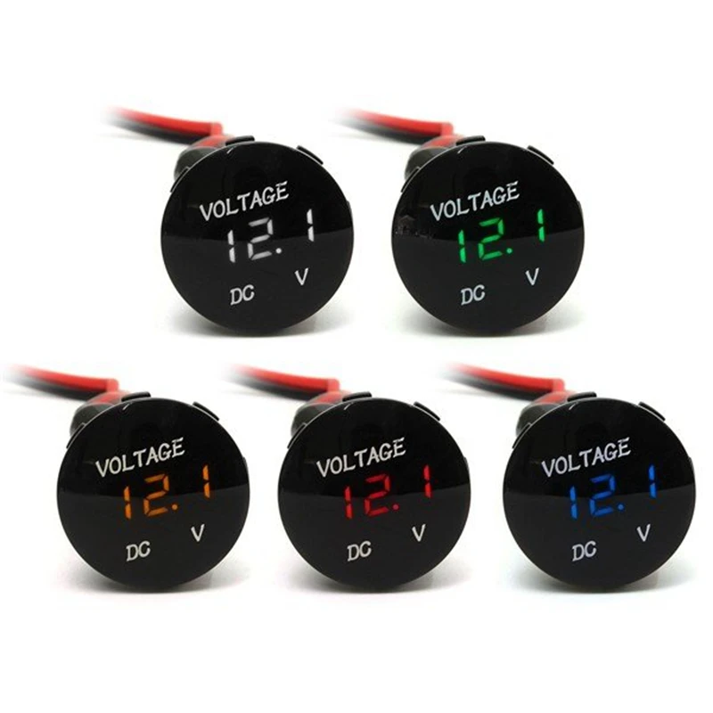 Black 12V-24V Motorcycle Car LED Digital Waterproof Volt Panel Meter Gauge LED display Random Color
Black 12V-24V Motorcycle Car LED Digital Waterproof Volt Panel Meter Gauge LED display Random Color