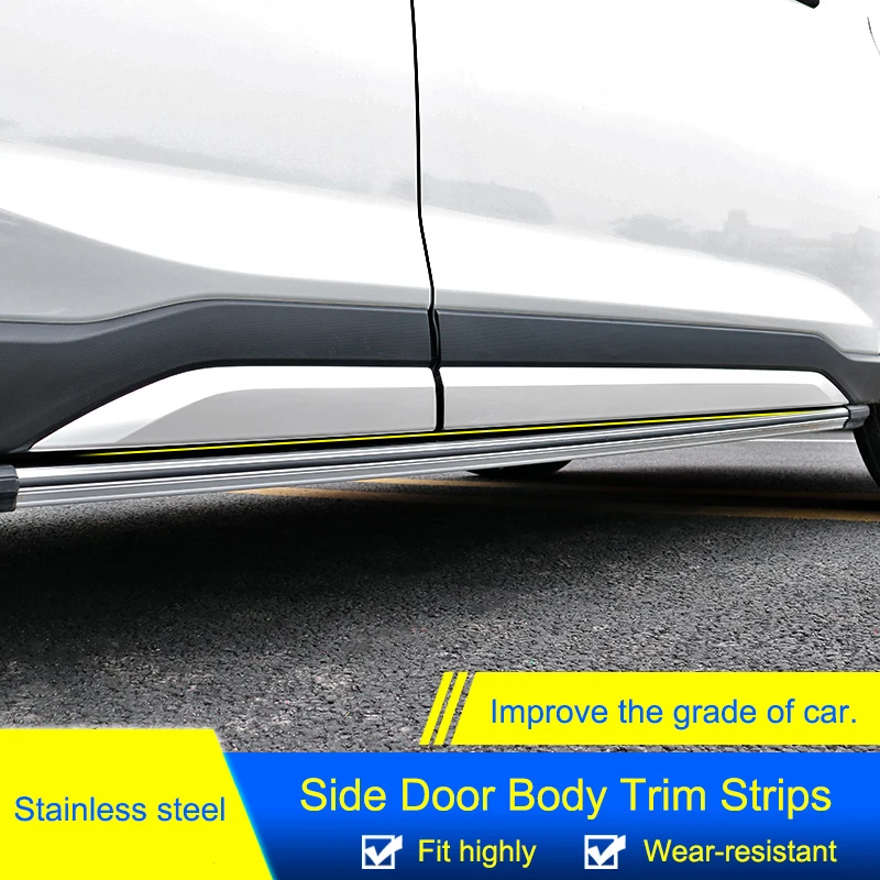 QHCP Car Side Door Body Molding Line Cover Trim Protector Anti-collision Stainless Steel Accessory 4Pcs For Subaru Forester 2019
QHCP Car Side Door Body Molding Line Cover Trim Protector Anti-collision Stainless Steel Accessory 4Pcs For Subaru Forester 2019