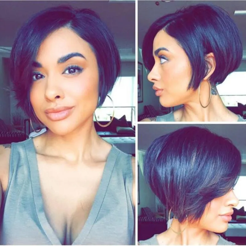 Straight Full Lace Human Hair Short Wigs Pixie Cut Bob Wigs Remy Indian Hair Glueless Full Lace Wig For Women Natural Black Hair
Straight Full Lace Human Hair Short Wigs Pixie Cut Bob Wigs Remy Indian Hair Glueless Full Lace Wig For Women Natural Black Hair