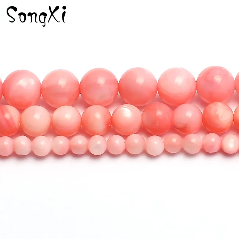 Wholesale Natural Pink Trochus Sea Shell Round Loose Beads for Jewelry Making Pick Size 4/6/8 mm Diy Necklace Bracelet 15 inchse
Wholesale Natural Pink Trochus Sea Shell Round Loose Beads for Jewelry Making Pick Size 4/6/8 mm Diy Necklace Bracelet 15 inchse