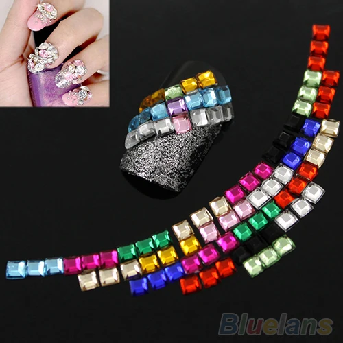 12 Colors 3D Square 3mm Nail Decor Flatback Shiny Rhinestone DIY Nail Tips Wheel 4BT3
12 Colors 3D Square 3mm Nail Decor Flatback Shiny Rhinestone DIY Nail Tips Wheel 4BT3