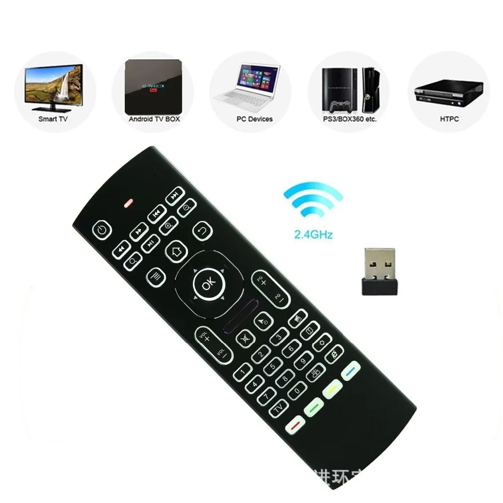 USB2.4G Airmouse Backlit Fly Air Mouse Wireless Mini Gaming Keyboard with for Android TV Box X92 PS3 HTPC
USB2.4G Airmouse Backlit Fly Air Mouse Wireless Mini Gaming Keyboard with for Android TV Box X92 PS3 HTPC