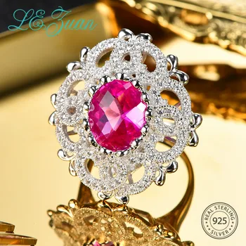 L&zuan Vintage Style 3.74ct Created Pink Ruby Ring for Woman in 925 Sterling Silver Tension Setting Oval Stone Ring Fine Jewelry
L&zuan Vintage Style 3.74ct Created Pink Ruby Ring for Woman in 925 Sterling Silver Tension Setting Oval Stone Ring Fine Jewelry