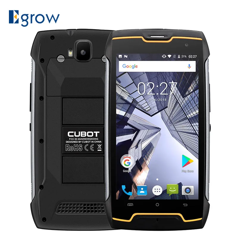 

Original Cubot KingKong IP68 Waterproof Dustproof Shockproof MT6580 Quad Core Mobile Phone 5.0 Inch HD 2GB RAM 16GB ROM 4400mAh