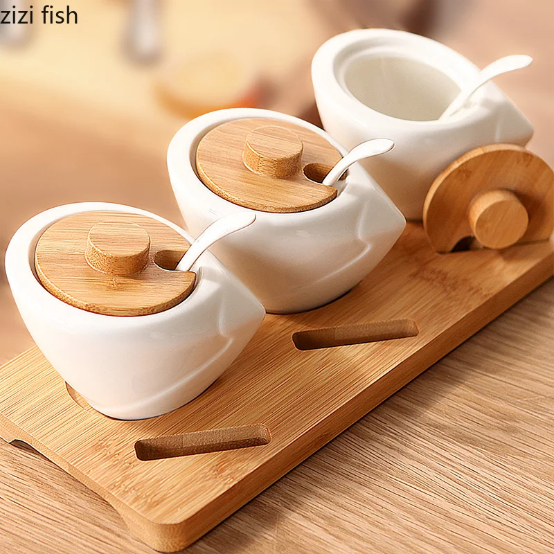 Creative Ceramics Spice Jar Suit Seasoning Box Three-piece Suit Kitchen Storage Home Decorations with Lid with Spoon
Creative Ceramics Spice Jar Suit Seasoning Box Three-piece Suit Kitchen Storage Home Decorations with Lid with Spoon