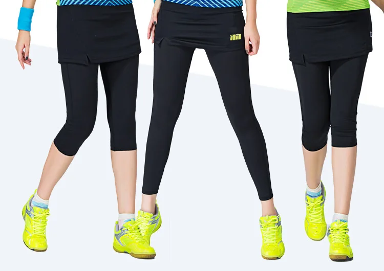 Women Badminton Dress Pants OnePiece Suits Running Leggings Outdoor