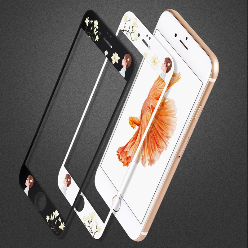 DIFFRBEAUTY Cartoon magnolia Flower Girl White Black Tempered Screen Protector Tempered Glass For iPhone 6 6s Plus 7 8 Plus
DIFFRBEAUTY Cartoon magnolia Flower Girl White Black Tempered Screen Protector Tempered Glass For iPhone 6 6s Plus 7 8 Plus