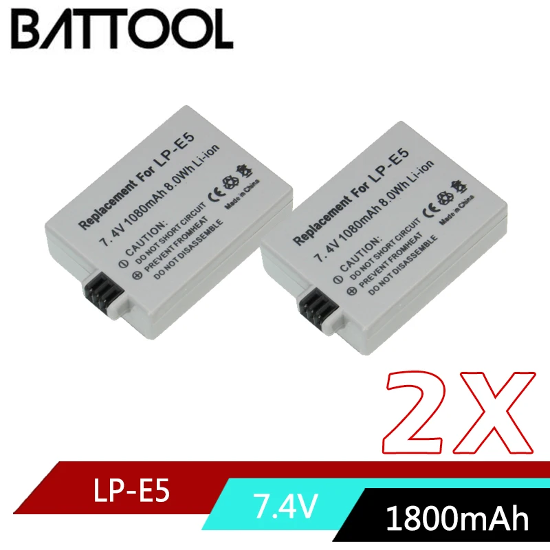 7.4V 1800mAh LP-E5 LPE5 LP E5 Camera Battery for Canon EOS Rebel XS, Rebel T1i, Rebel XSi, 1000D, 500D, 450D, Kiss X3,X2, F
7.4V 1800mAh LP-E5 LPE5 LP E5 Camera Battery for Canon EOS Rebel XS, Rebel T1i, Rebel XSi, 1000D, 500D, 450D, Kiss X3,X2, F