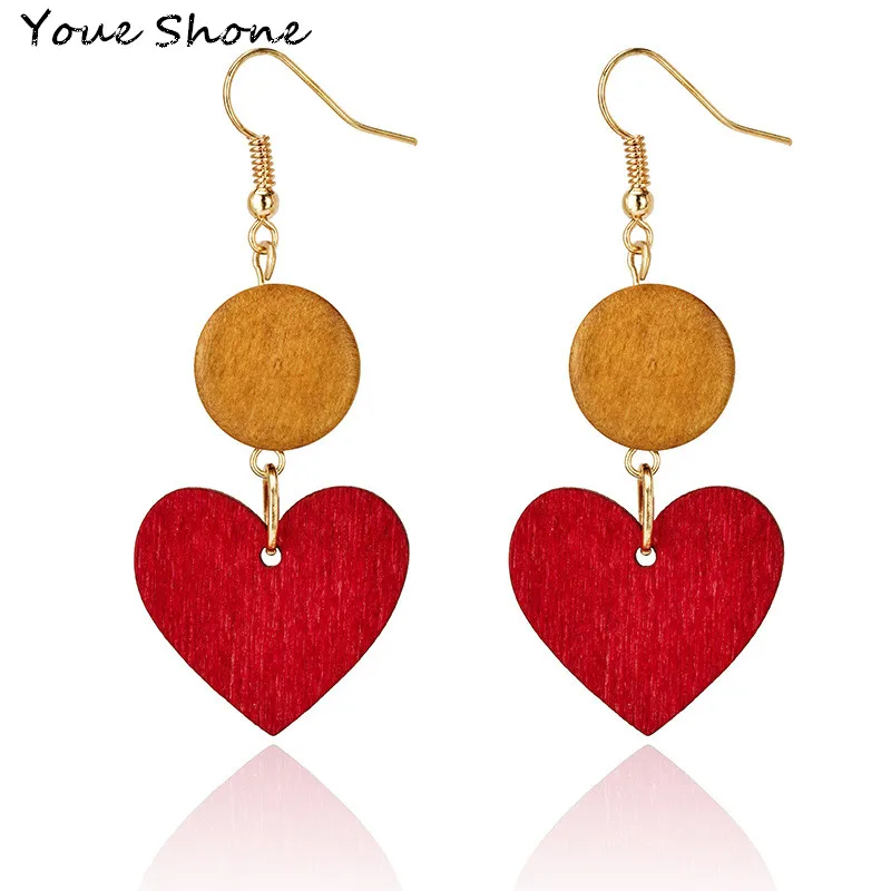 New Simple Girl Heart-shaped Earrings Fashion Geometric Solid Wood Women's Earrings Metal Alloy Accessories Jewelry For Women
New Simple Girl Heart-shaped Earrings Fashion Geometric Solid Wood Women's Earrings Metal Alloy Accessories Jewelry For Women