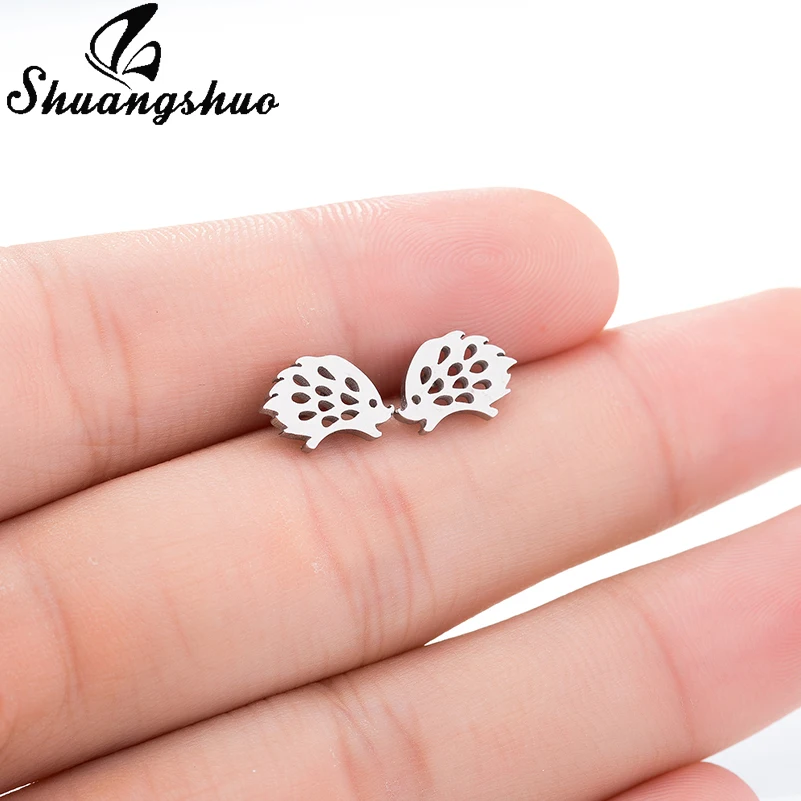 Shuangshuo Cute Hedgehog Stud Earrings for Girls Fashion Animal Ear Studs Earrings Jewelry Stainless Steel Earing brincos
Shuangshuo Cute Hedgehog Stud Earrings for Girls Fashion Animal Ear Studs Earrings Jewelry Stainless Steel Earing brincos