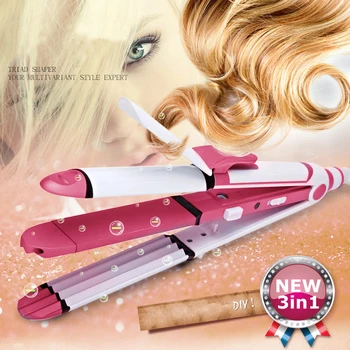 Pro 3 In 1 Hair Straightener And Curler, Multifunctional Hair Straight Iron And Curls Y-0998 In Professional Design
Pro 3 In 1 Hair Straightener And Curler, Multifunctional Hair Straight Iron And Curls Y-0998 In Professional Design