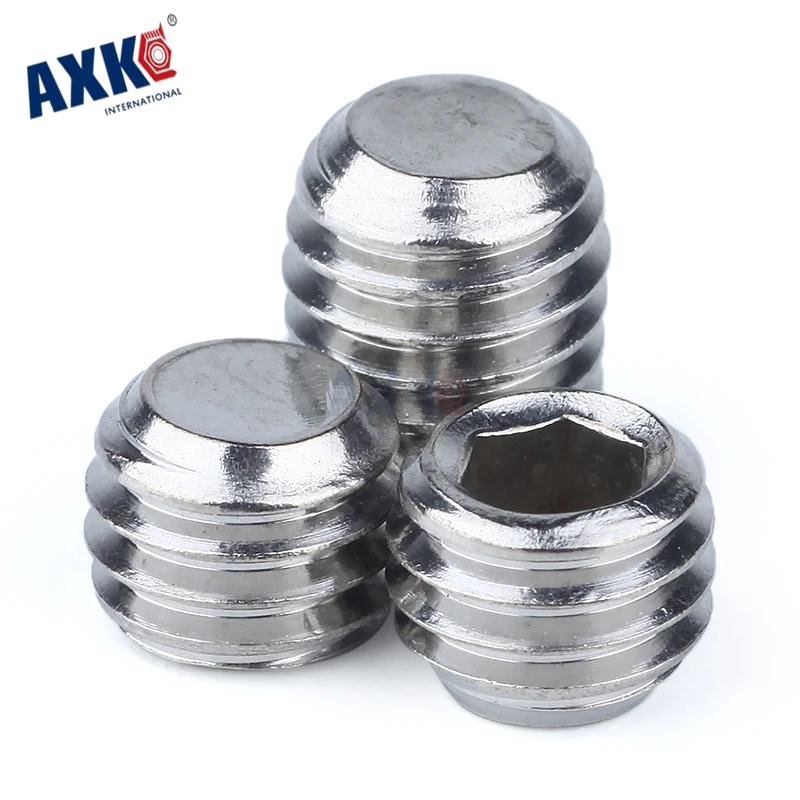 Axk 100pcs M2 M2.5 M3 M4 M5 Stainless Steel Hex Socket Head Set Screw Headless Flat Point Hexagon Socket Screw Bolt
Axk 100pcs M2 M2.5 M3 M4 M5 Stainless Steel Hex Socket Head Set Screw Headless Flat Point Hexagon Socket Screw Bolt