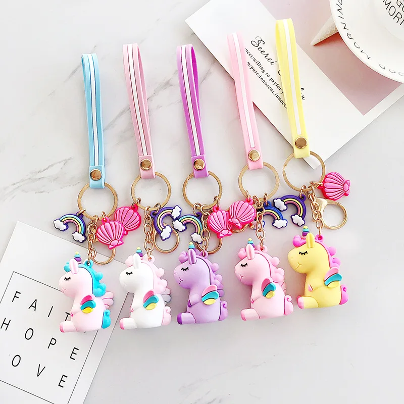 Creative Cartoon Unicorn Keychain PVC Cute Dinosaur Animal Key Chain Car Bag Charms Pendant Accessories Jewelry Gift Porte Clef
Creative Cartoon Unicorn Keychain PVC Cute Dinosaur Animal Key Chain Car Bag Charms Pendant Accessories Jewelry Gift Porte Clef
