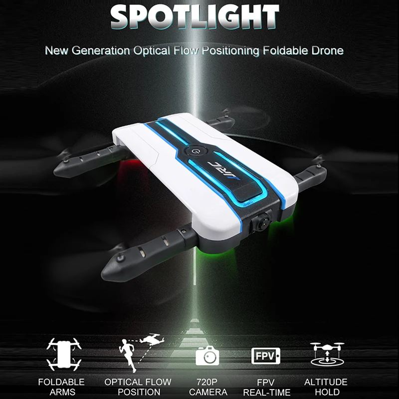 JJR/C H61 720P Camera Beauty Selfie Wifi FPV Foldable 6-Axis Gyro Optical Flow Positioning Altitude Hold Headless RC Quadcopter
JJR/C H61 720P Camera Beauty Selfie Wifi FPV Foldable 6-Axis Gyro Optical Flow Positioning Altitude Hold Headless RC Quadcopter