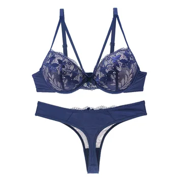 Ladychili Wome Intimates European Style Lace Embroidery Thick Cup Invisible Padded Push Up Bra and Thong Set Underwire Bra N346
Ladychili Wome Intimates European Style Lace Embroidery Thick Cup Invisible Padded Push Up Bra and Thong Set Underwire Bra N346