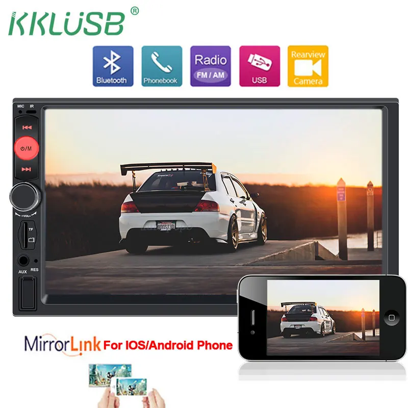 For Iphone Android Mirror Link Car Radio 2 din Player autoradio 7'' LCD Touch Screen Bluetooth auto stereo Rear View Camera
For Iphone Android Mirror Link Car Radio 2 din Player autoradio 7'' LCD Touch Screen Bluetooth auto stereo Rear View Camera