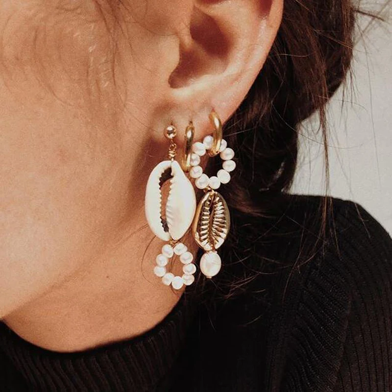 Sun beach bohemian freshwater pearl stud bijoux earrings for women handmade drop Cowrie Shell unique sweat earring 2019 new
Sun beach bohemian freshwater pearl stud bijoux earrings for women handmade drop Cowrie Shell unique sweat earring 2019 new
