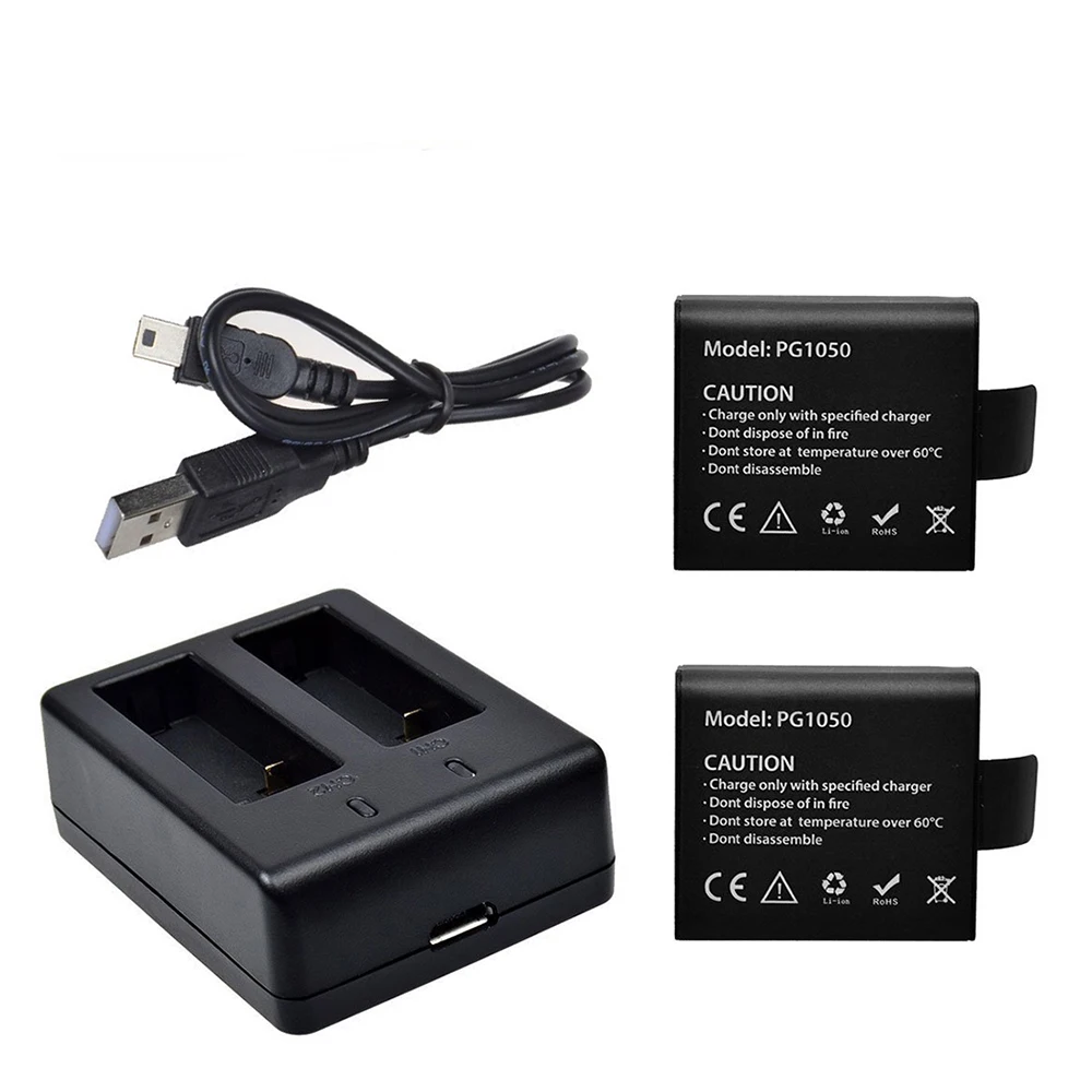 2 x 1050mAh For Sjcam Action Camera Battery+USB Dual Charger for Sj4000(wifi) Sj5000 SJ6000 Sj7000 Eken H9 H9R SOOCOO
2 x 1050mAh For Sjcam Action Camera Battery+USB Dual Charger for Sj4000(wifi) Sj5000 SJ6000 Sj7000 Eken H9 H9R SOOCOO