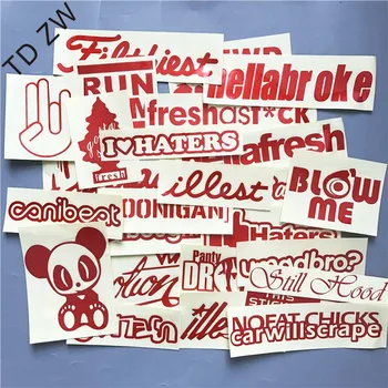 TD ZW HOT red 26pcs vinyl DIY car-styling JDM stickers Hoonigan Illest sticker for truck motorcycle car Accessories racing cool
TD ZW HOT red 26pcs vinyl DIY car-styling JDM stickers Hoonigan Illest sticker for truck motorcycle car Accessories racing cool