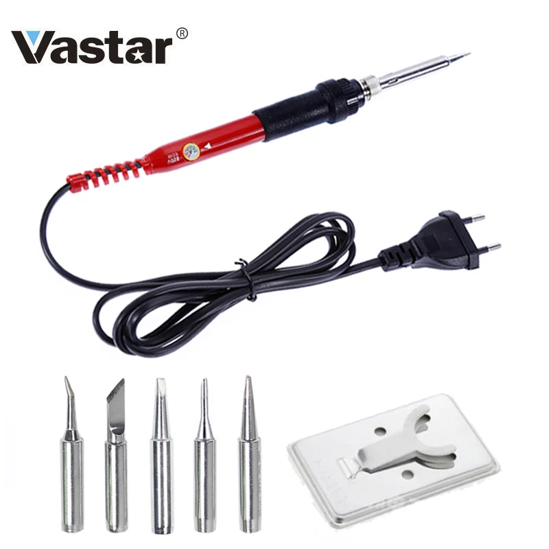 220V 60W Soldering Iron Rework Welding Gun Tool Adjustable Temperature Soldering Station with Solder Tip
220V 60W Soldering Iron Rework Welding Gun Tool Adjustable Temperature Soldering Station with Solder Tip