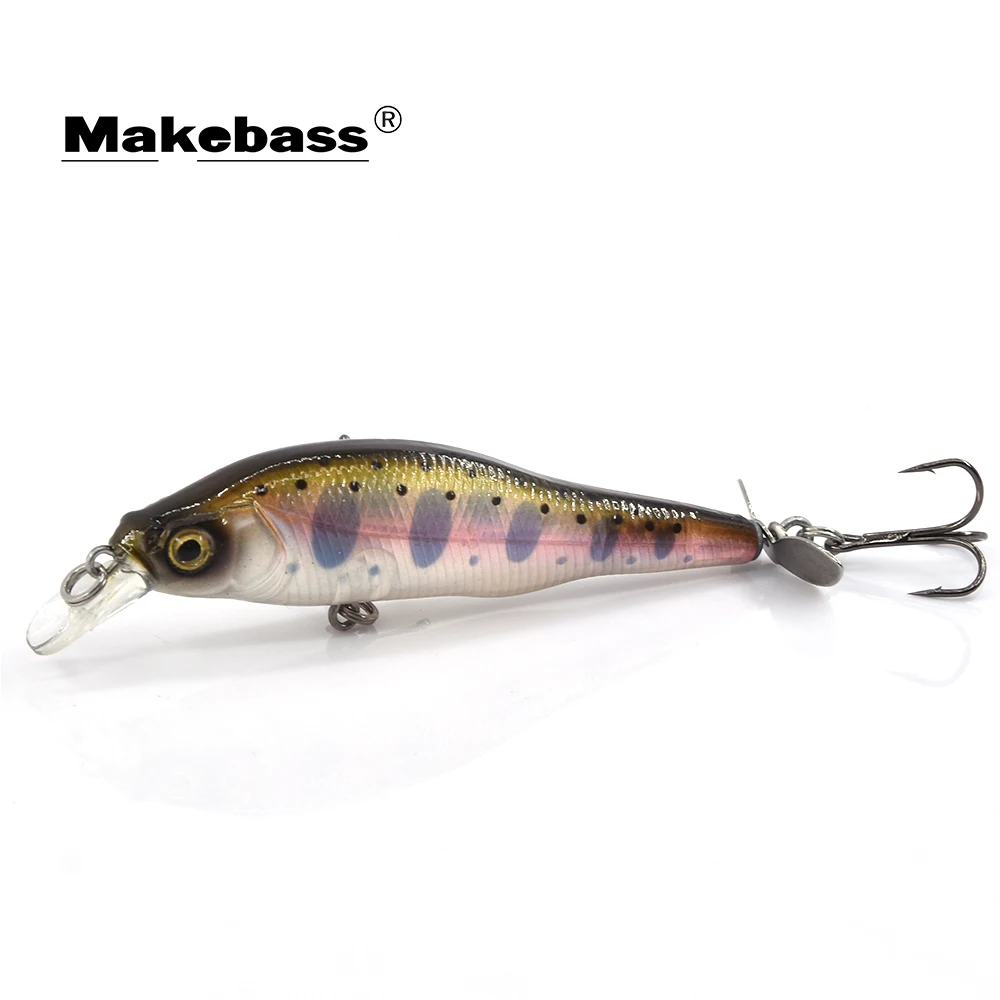 MAKEBASS 3in/0.3oz Minnow Floating Bionic Fishing Lures Rotating Blade Luya Artificial Hard Baits for Trout etc. Fishing Tackle
MAKEBASS 3in/0.3oz Minnow Floating Bionic Fishing Lures Rotating Blade Luya Artificial Hard Baits for Trout etc. Fishing Tackle