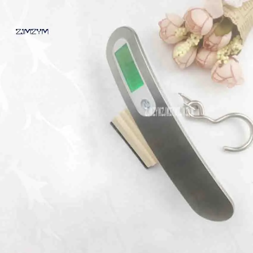 

ZJMZYM New YW-S013 High-precision Electronic Portable Luggage Scales Stainless Steel Panel 50kg/10g Digital Hanging Pocket Scale