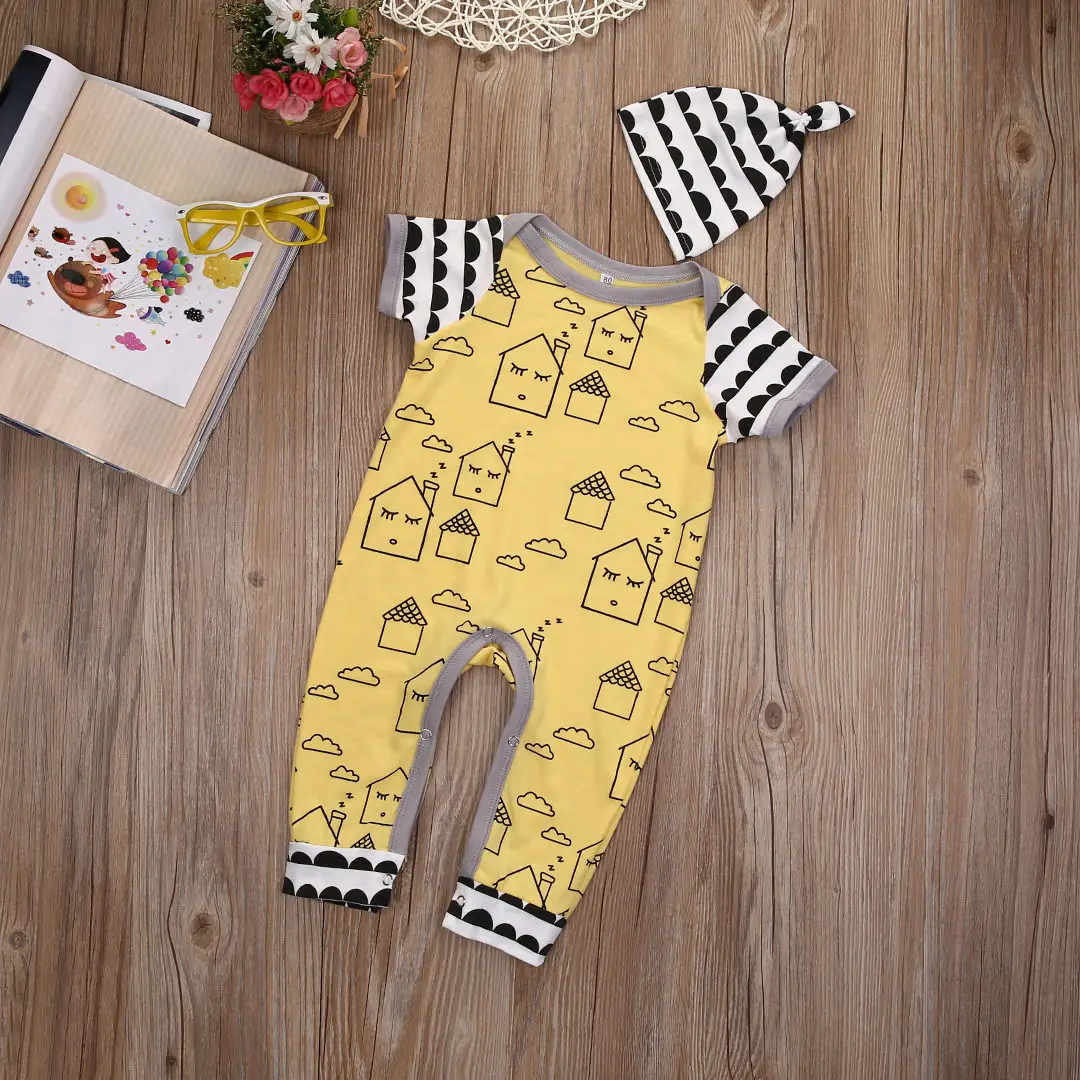 Newborn Baby Boys Girls Clothes Cotton Short sleeve Romper Jumpsuit Hat Coming home Outfits Set Xams gift
Newborn Baby Boys Girls Clothes Cotton Short sleeve Romper Jumpsuit Hat Coming home Outfits Set Xams gift