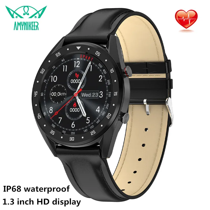 AMYNIKEER smart watch L7 Bluetooth call watch men's heart rate monitor 1.3 inch HD screen MTK2502 waterproof smartwatch
AMYNIKEER smart watch L7 Bluetooth call watch men's heart rate monitor 1.3 inch HD screen MTK2502 waterproof smartwatch