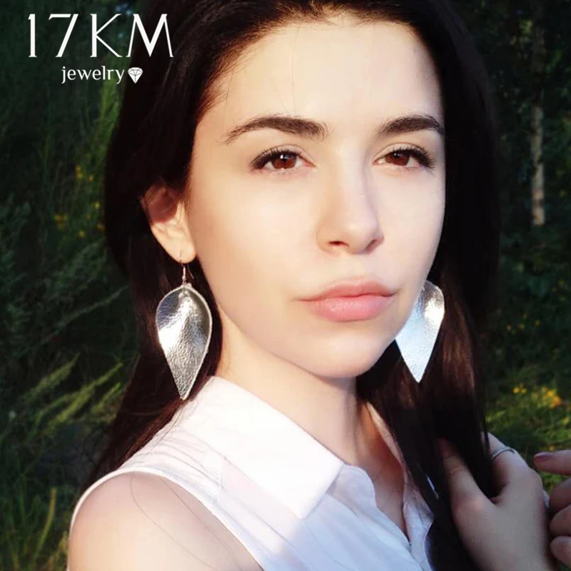 17KM Fashion 5 Color Leaf Leather Drop Earrings For Women New Handmade PU Dangle Earring Femme Statement Jewelry Party Gift
17KM Fashion 5 Color Leaf Leather Drop Earrings For Women New Handmade PU Dangle Earring Femme Statement Jewelry Party Gift