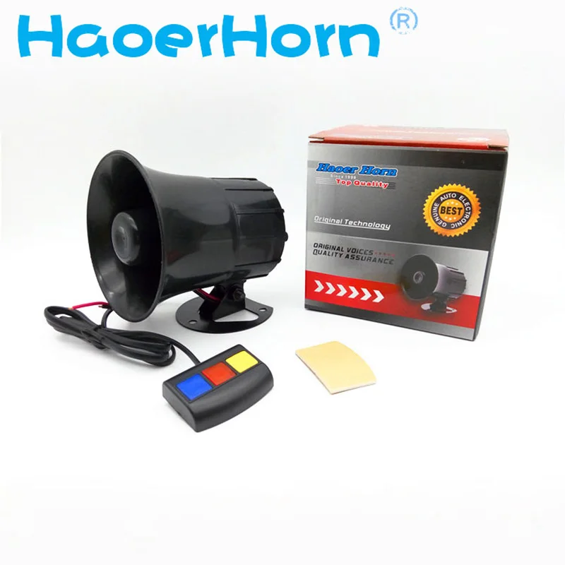Фото New Universal 3 Tone GZHAOE Car Security Alarm Loud Siren Horn 12V DC HOT Whale motorcycle truck alarm horn |