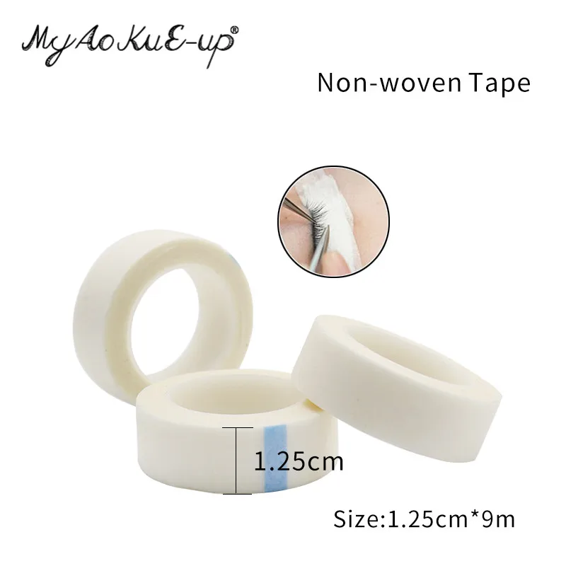 

White 24 rolls Non-woven Wrap Medical Tape Eyelash Extension Lint Free Eye Pads White Silk Paper Under Patches Medical Tapes