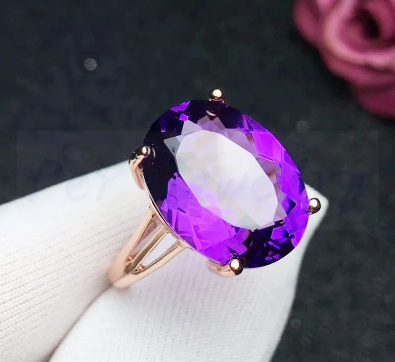 Amethyst ring Free shipping Natural real amethyst 925 sterling silver Fine jewelry 12*16mm 7.5ct big gemstone #J181114001
Amethyst ring Free shipping Natural real amethyst 925 sterling silver Fine jewelry 12*16mm 7.5ct big gemstone #J181114001