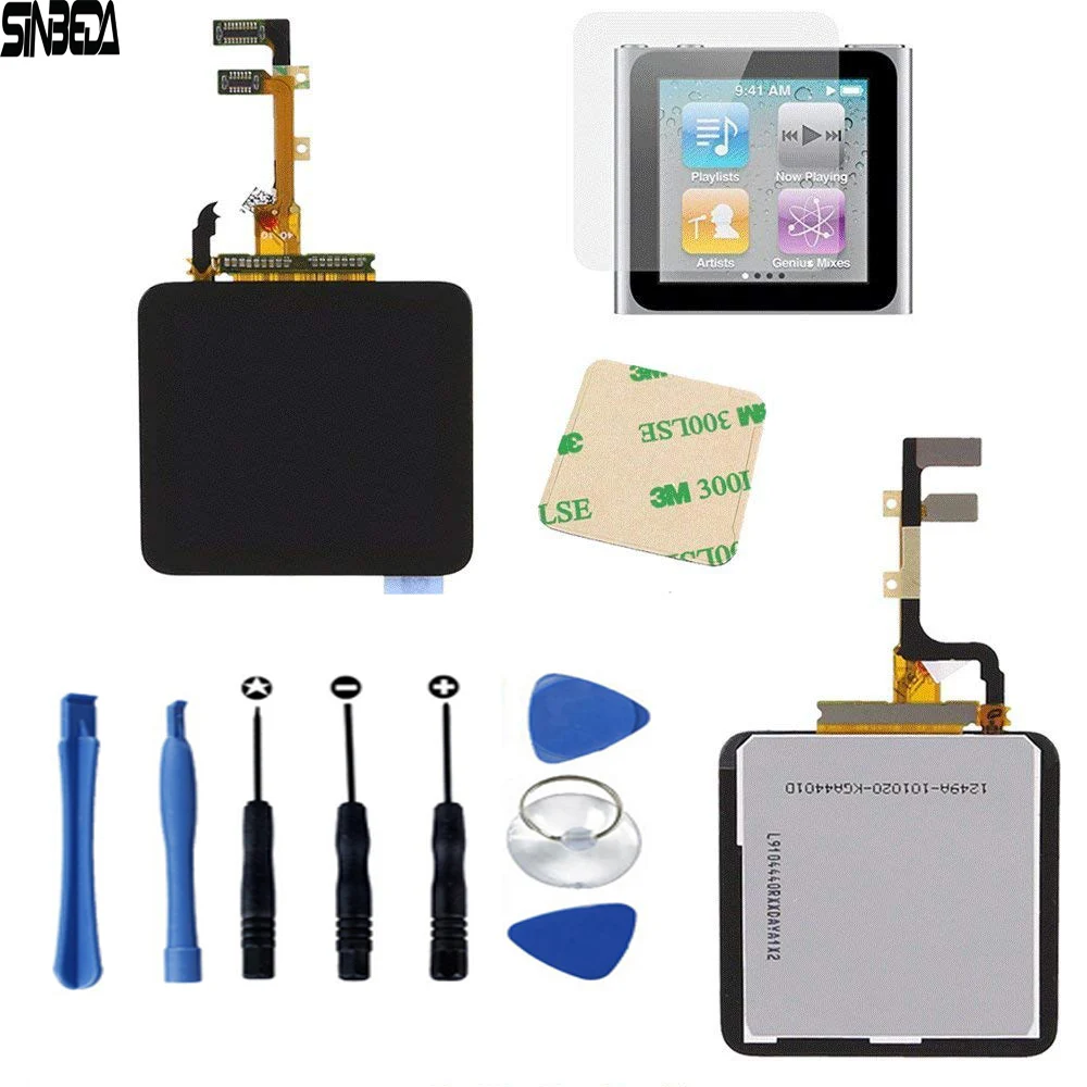 Sinbeda 100% Test LCD display For iPod Nano 6 6th LCD screen+ touch screen digitizer complete Assembly
Sinbeda 100% Test LCD display For iPod Nano 6 6th LCD screen+ touch screen digitizer complete Assembly