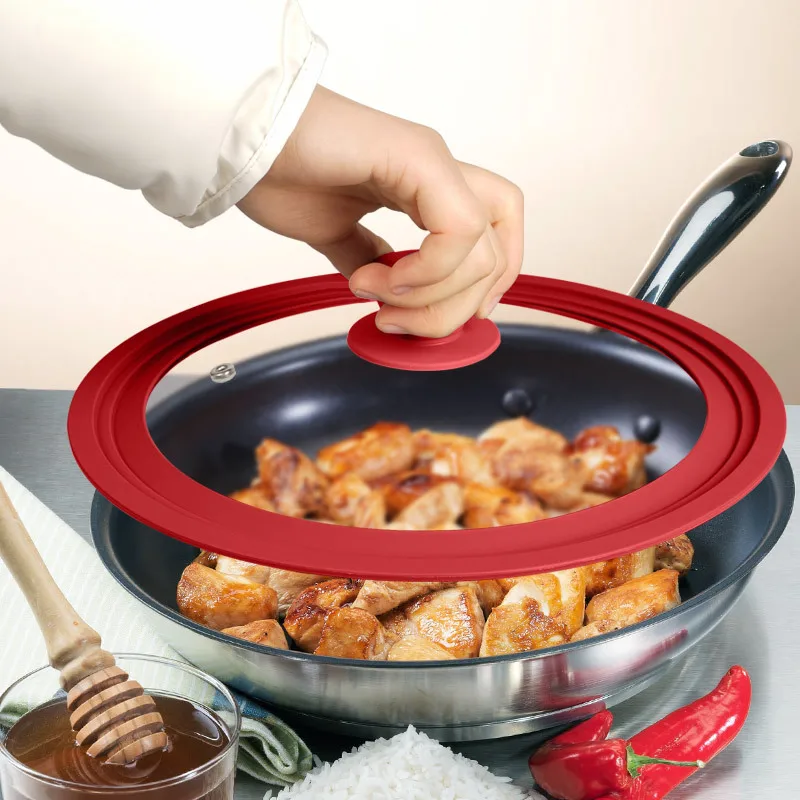Glass silica gel cooking lid silicone milk pot wok pan cover splash oil high temperature anti falling pot strainer splatter
Glass silica gel cooking lid silicone milk pot wok pan cover splash oil high temperature anti falling pot strainer splatter