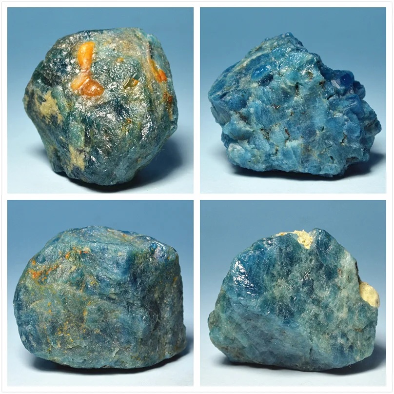 

3-4cm rare natural stone jewelry diy blue apatite crystals teaching materials mineral specimens