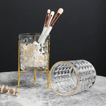 Glass makeup organizer with Iron rack makeup brush storage cup dressing table organizer makeup cosmetic organizer box
Glass makeup organizer with Iron rack makeup brush storage cup dressing table organizer makeup cosmetic organizer box