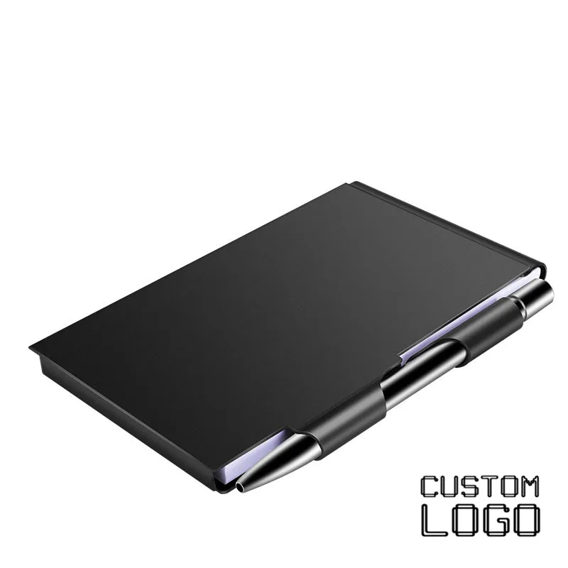 Metal Aluminum Notebook Mini Notepads With pen Can Be Customized LOGO Easy To Carry Notebook Business Office Supplies Stationery
Metal Aluminum Notebook Mini Notepads With pen Can Be Customized LOGO Easy To Carry Notebook Business Office Supplies Stationery
