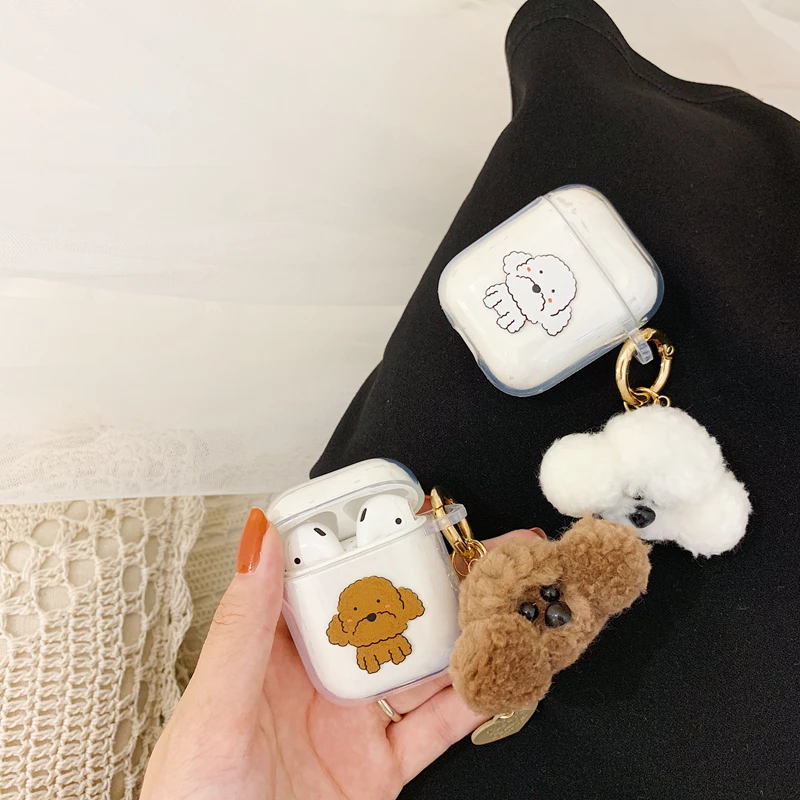 Cartoon Teddy dog Cases For Airpods Bluetooth Earphone Cover For Air Pods 2 1 Acessorios Headphones Box Cute Doll Key ring Strap
Cartoon Teddy dog Cases For Airpods Bluetooth Earphone Cover For Air Pods 2 1 Acessorios Headphones Box Cute Doll Key ring Strap