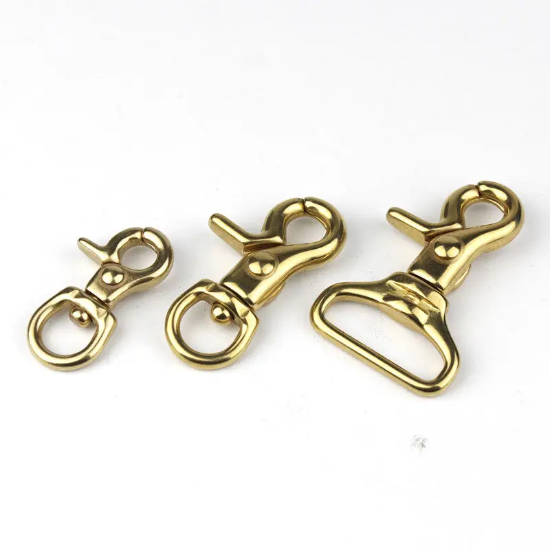 Solid Brass Trigger Clips Swivel Eye Bolt Snap Hook Lobster Clasps for Leather Craft Bag Strap Belt Webbing Pet Dog Rope Leashes
Solid Brass Trigger Clips Swivel Eye Bolt Snap Hook Lobster Clasps for Leather Craft Bag Strap Belt Webbing Pet Dog Rope Leashes